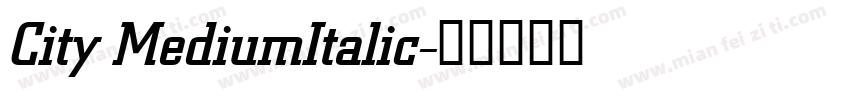 City MediumItalic字体转换